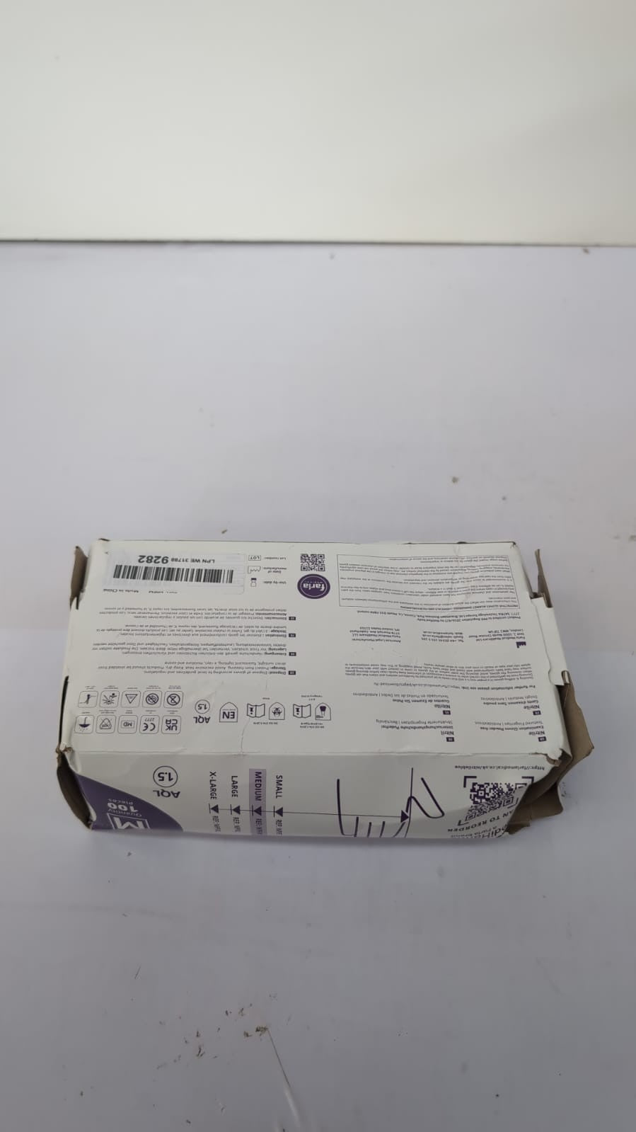 MediHands Nitrile Gloves Medium, Blue Heavy Duty Disposable Glove (box damaged)