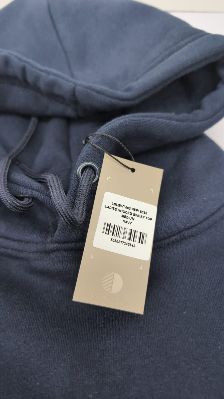Light & Shade Women's Pullover Hoodie Hooded Sweat Top,Navy ,Medium