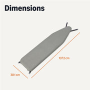 Amazon Basics Ironing Board Cover, Standard Size,Thick Padding, Charcoal