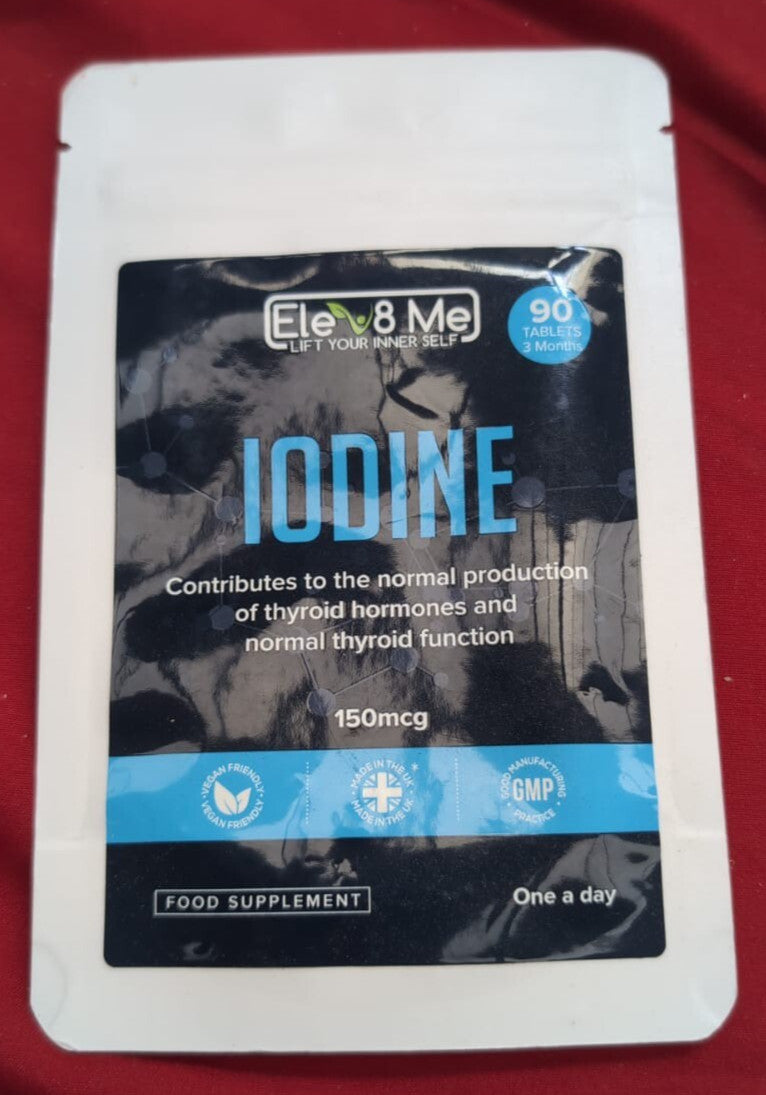 Elev8 Me Iodine 150mcg 90 Vegan Tablets Normal Energy yielding Metabolism (BBE )