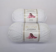 Utopia Crafts Cuddle Chunky Chenille Yarn 100g – White, Soft & Fluffy (New)