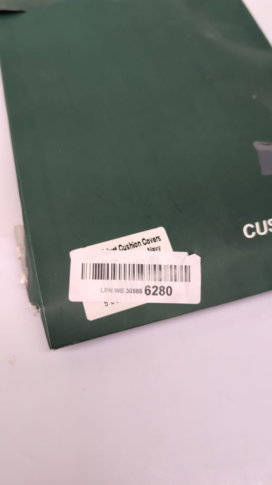 Velvet Cushion Covers (Packaging damaged - 2 pack - Navy 45 x 45cm)