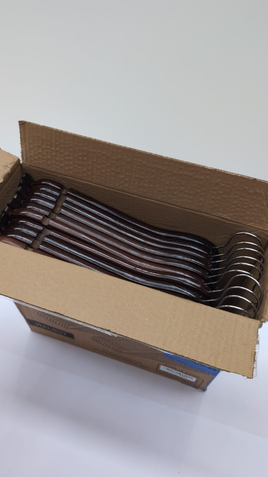 KEPLIN Strong Walnut Wood Wooden Coat Hangers ,20PACK(BOX DAMAGED)