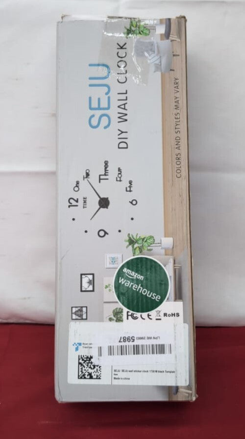 DIY Wall Clock Fashion Frameless Mirror Sticker Metal, Home (packaging damage)