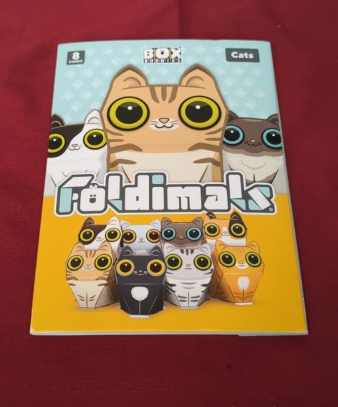Box Buddies Foldimals Cats - Pack of 8 Cat Paper Toy Cards - Paper Craft for Kid