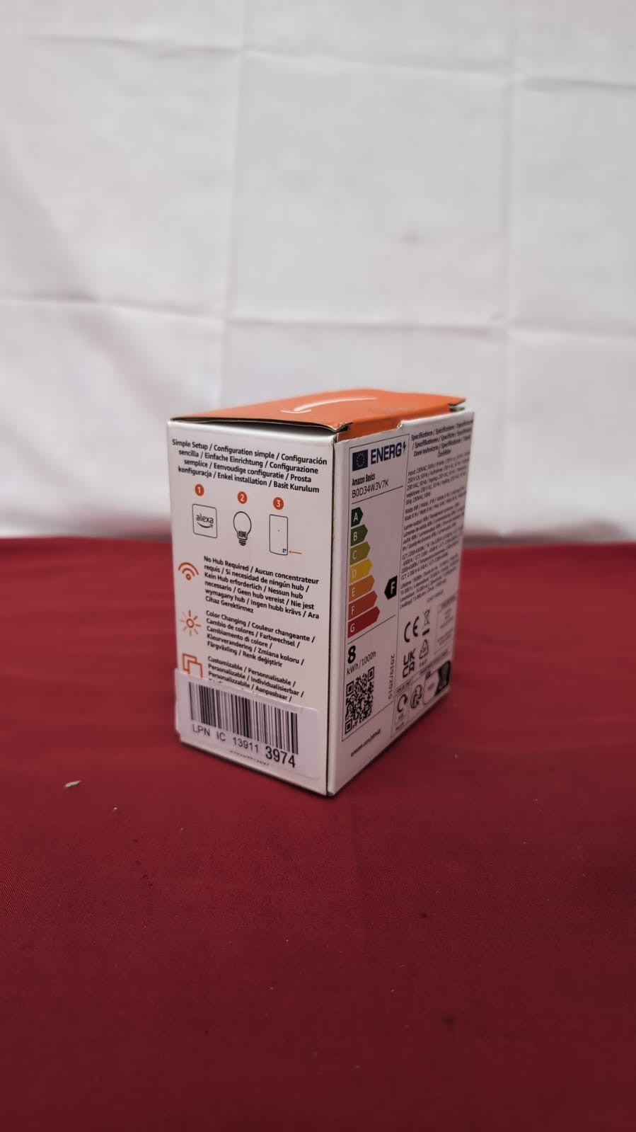 Amazon Basics Smart A60 Multicolor LED Light Bulb, E27 Base, WiFi, 8W ,2PACK