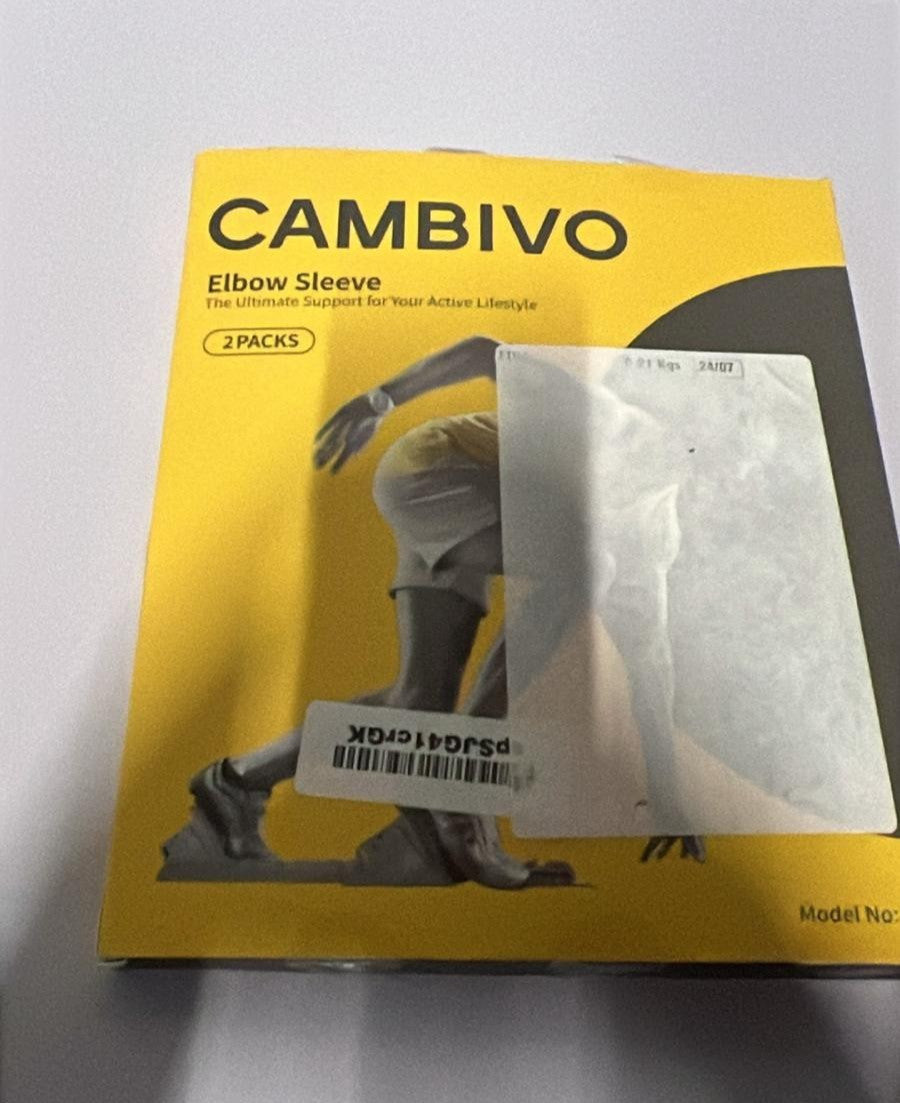 CAMBIVO 2 Pack Elbow Support for Men & Women, Elbow Brace,Large,Black