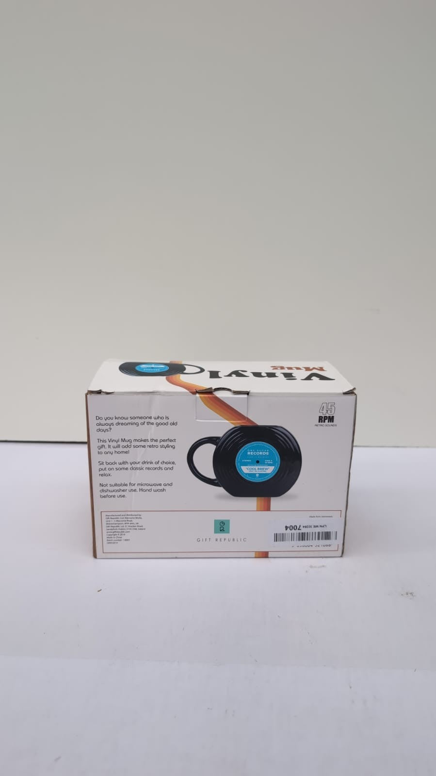 Gift Republic Vinyl Record Shaped Mug Multi , ,450ML( small blemish on one side)