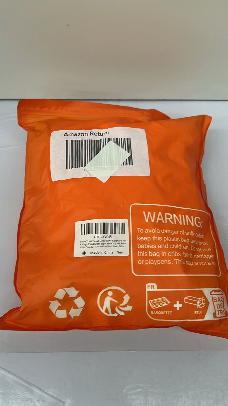 NTBAY 500 Thread Count 100% Egyptian Cotton Single Fitted Sheet, Super Soft Cozy