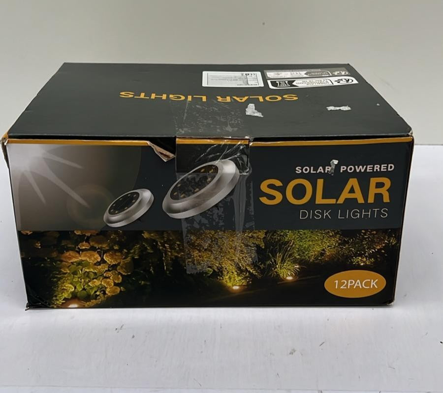 Solar Outdoor Garden Lights, Ground Disk Decking Solar Powered
