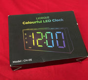LIORQUE Digital Alarm Clocks for Bedrooms, Digital Clock with RGB LED Display,