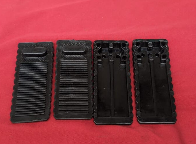 Door Stoppers Anti-Skid - Door Wedge Stopper, Black Large Trumpet (4 Pack )