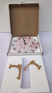 Large Wall Clocks, Rose Gold Marble Non Ticking 25cm Clock Silent Clocks Atomic