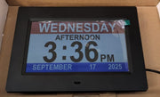 Large Vision Digital Alarm Clock (Box damaged, no stand, only wall hook)