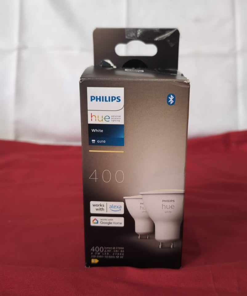 Philips Hue GU10 – Smart Spotlight – (2-Pack) White( box damaged)