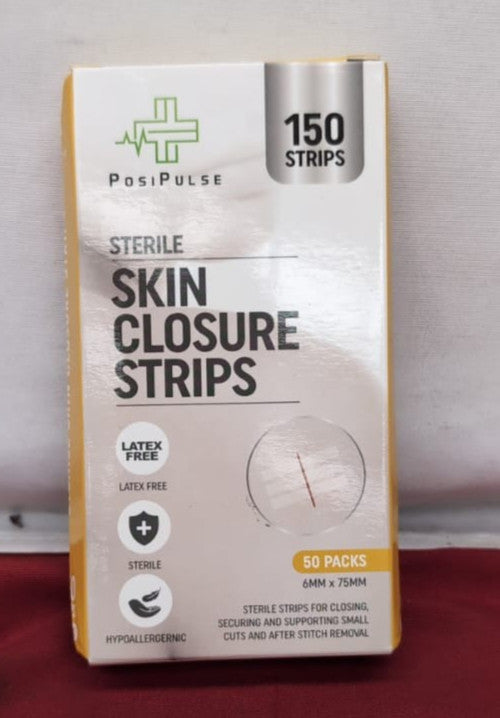 Posi Pulse 6mm x 75mm Sterile Skin Wound Closure Suture for Lacerations 50pcs