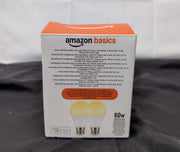 Amazon Basics Smart A60 Dimmable LED Light Bulb, E27 8.5W, Soft White, 2-Pack