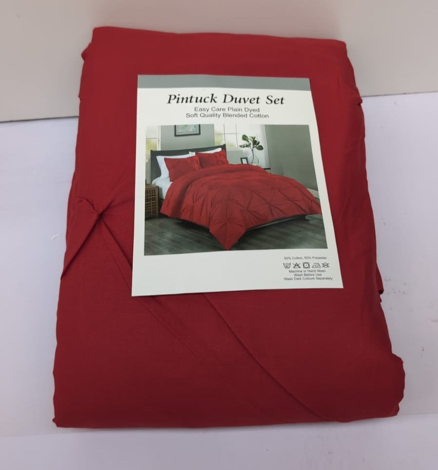 Pintuck Double Duvet Cover set