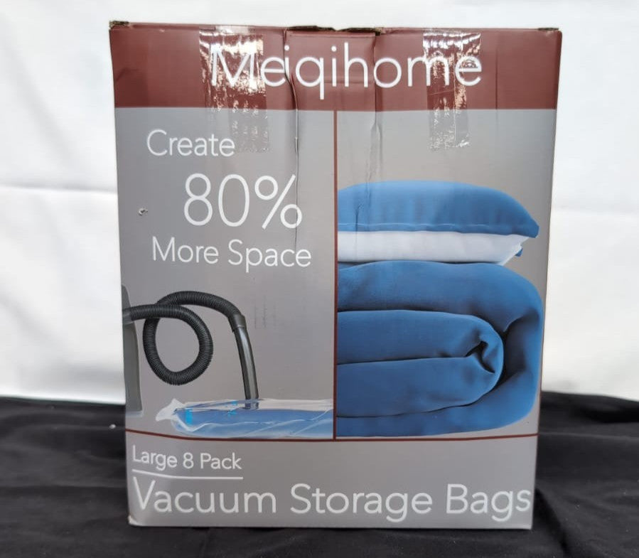 8 PACK Jumbo Extra Large Vacuum Storage Bag Space Saver (BOX DAMAGED)