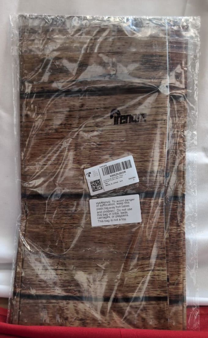 Irenare Brown Wood Grain Tablecloths Rustic Plastic Table (3Pcs,54 x 108 Inches)