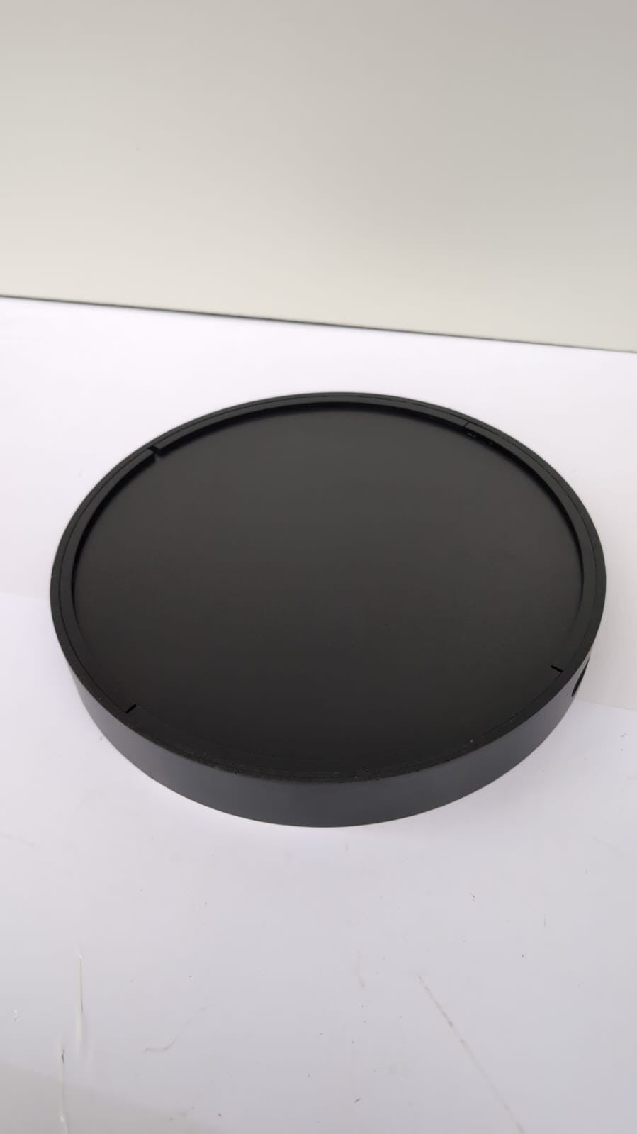 Round Decorative Coffee Tray Marble Pattern Serving  Tray with Handles 30cm