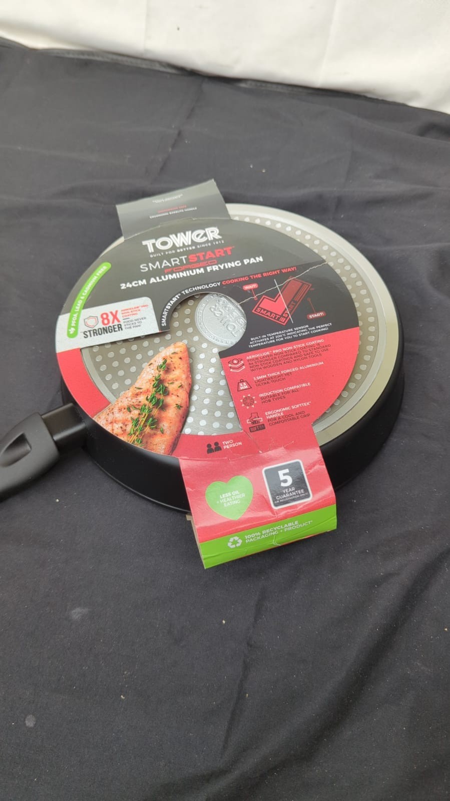 Tower SmartStart Classic 24cm Aluminium Frying Pan (HAS DENT)