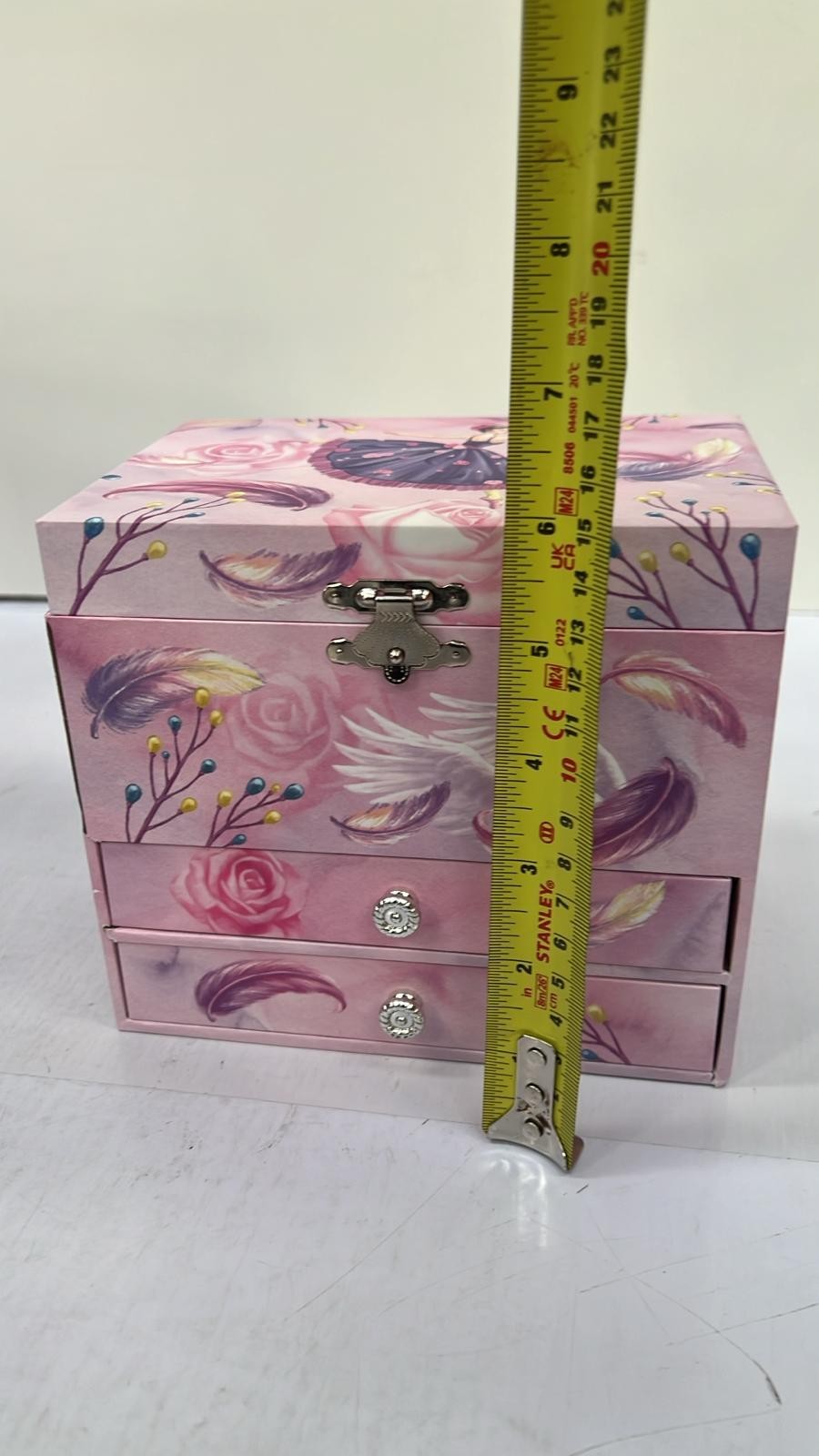 Musical Jewellery Box for Girls - Ballerina Music Box with 2 Pullout Drawers