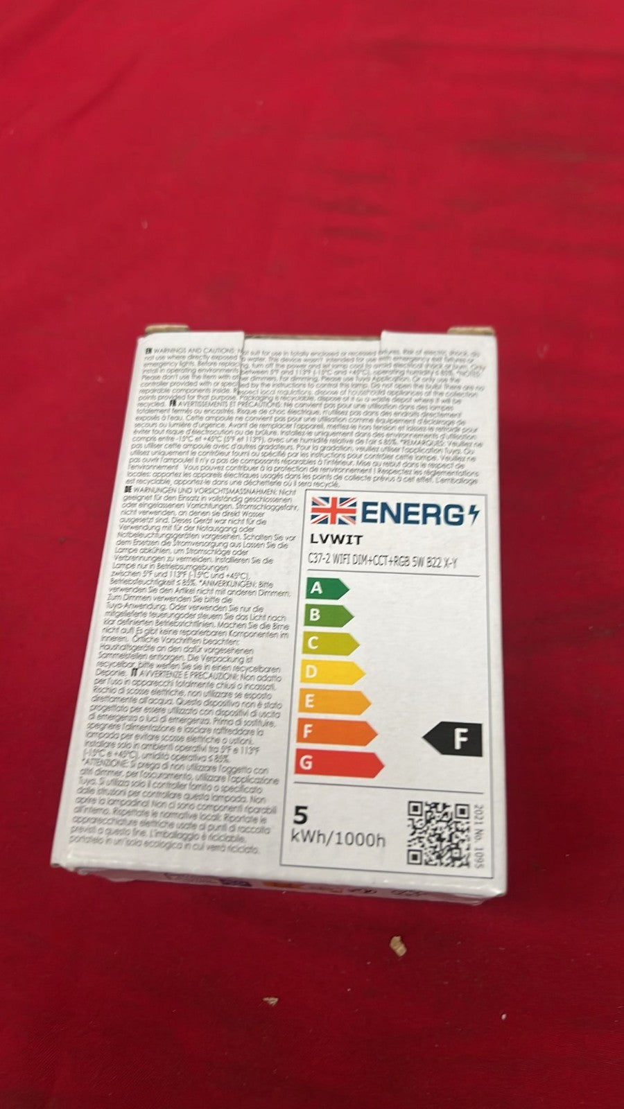 LVWIT B22 Smart Candle Bulb Bayonet, RGB Color B22 Dimmable bulb