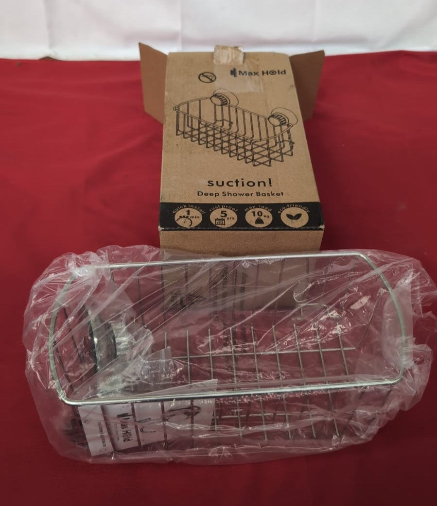 max hold deep rectangular shower basket