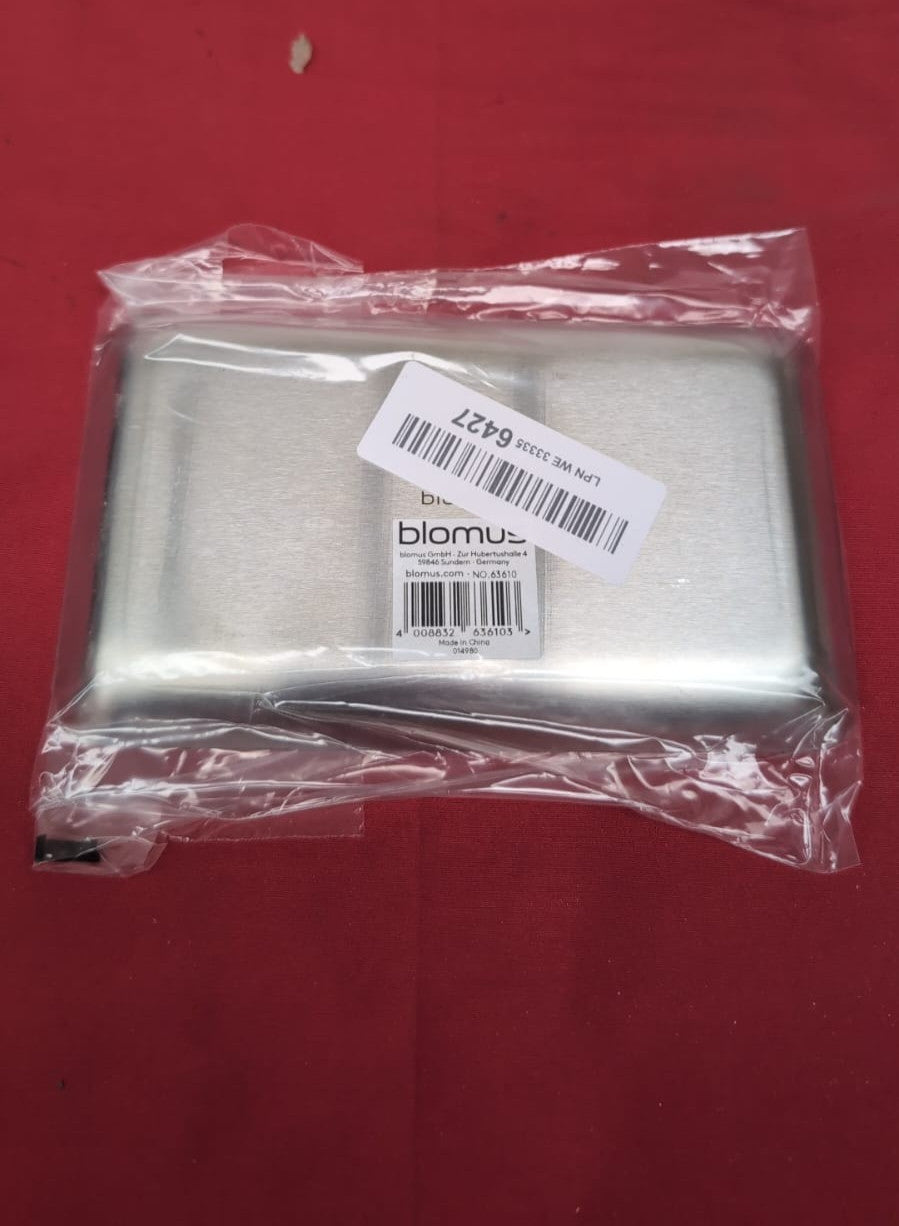 blomus Basic Tray10 x 17 cm, matt Brushed Stainless Steel,