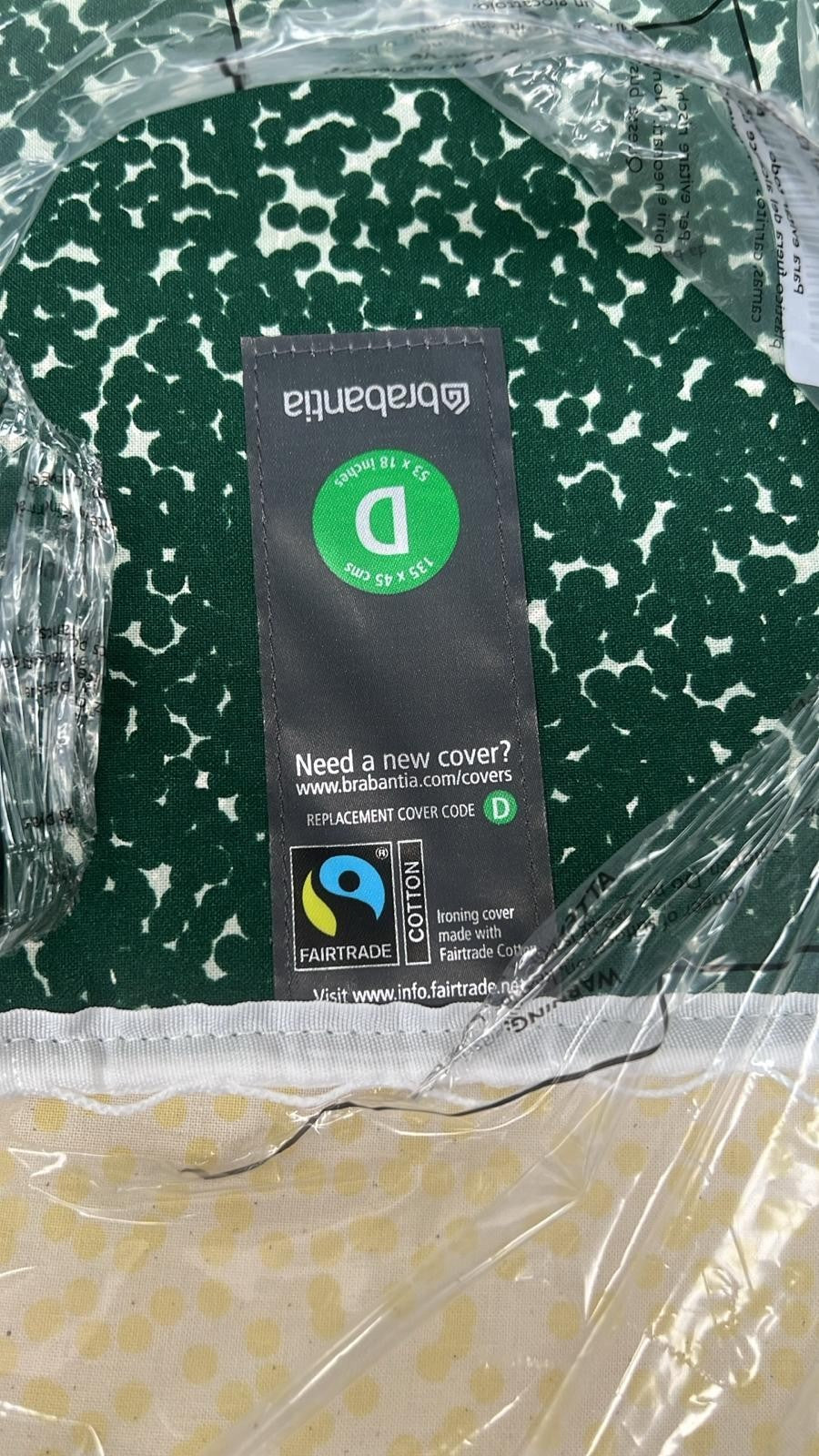 Brabantia - Ironing Board Cover D  Fairtrade Cotton, New Dawn, 135 x 45 cm