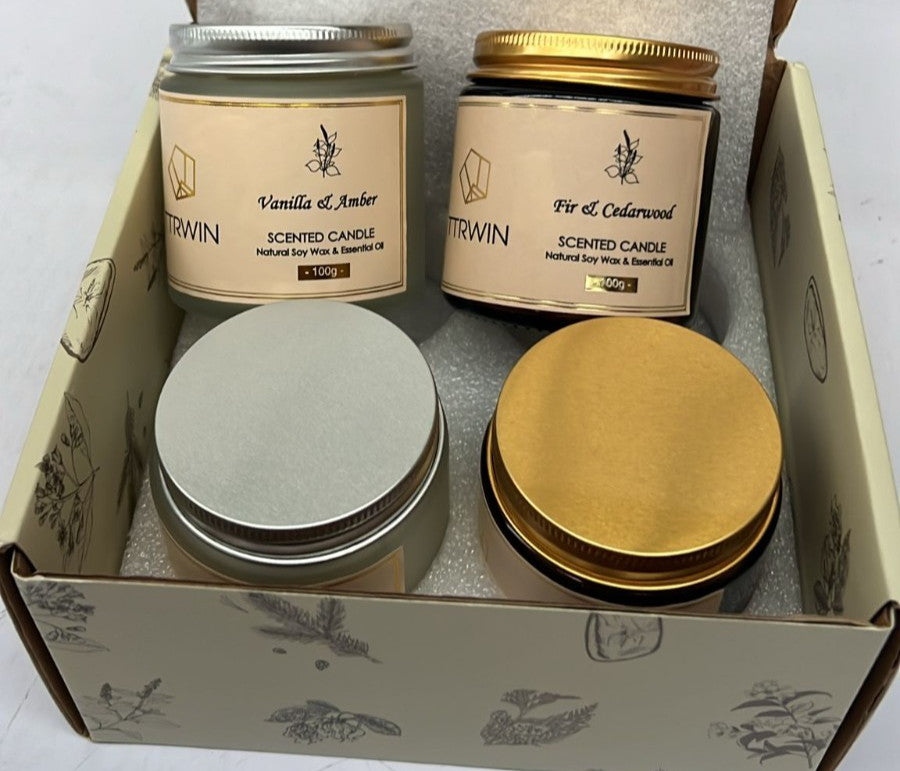 4-Pack Scented Candles Gift Set for Women, Soy Wax Aromatherapy (BOX DAMAGED)