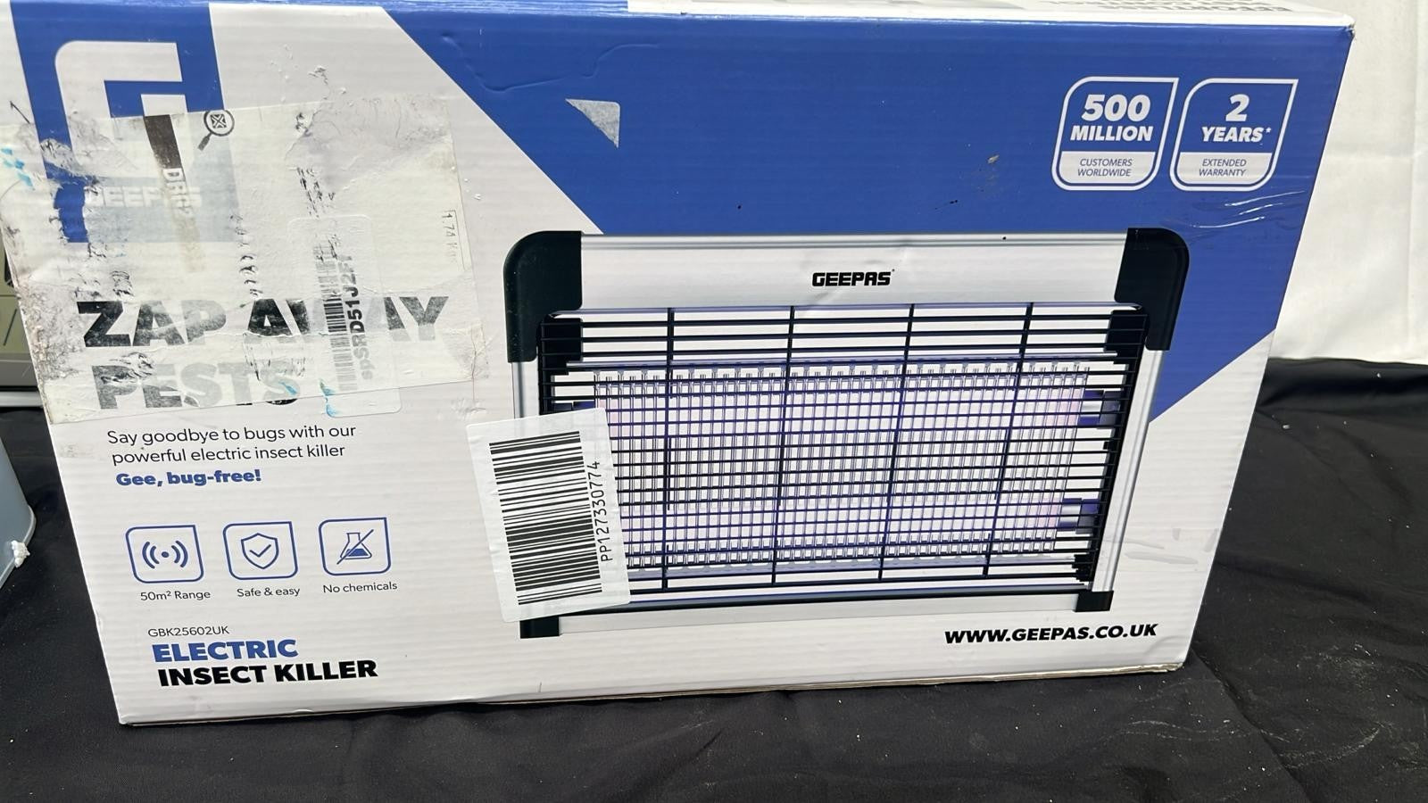 Geepas Electric Fly Killer & Bug Zapper  Powerful UV Light  Insect Trap(USED)