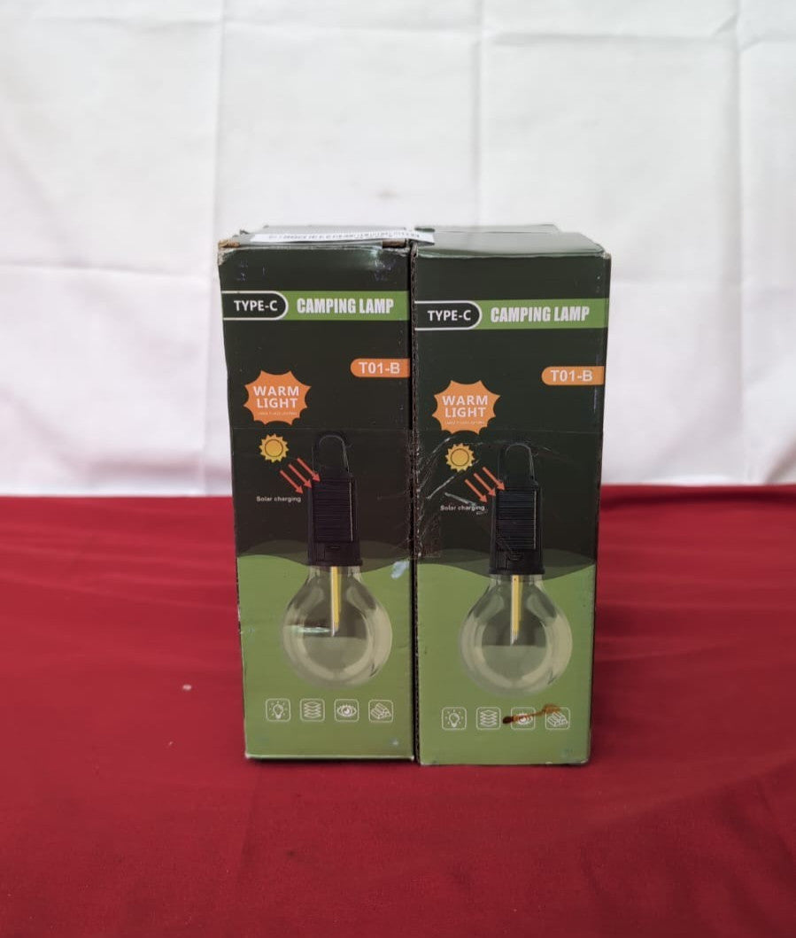 Rechargeable Camping Light, Solar Camping Lanternwith Hanging Hook, LED Camping