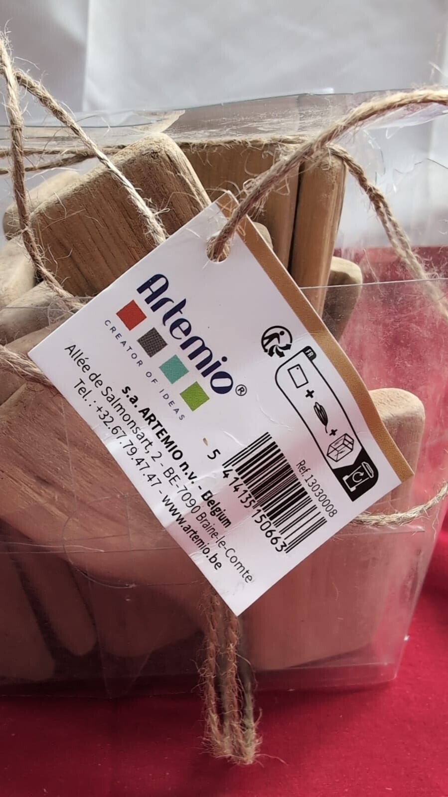 Artemio Driftwood Blocs, Wood, Brown, +/-8 cm (packaging damaged)