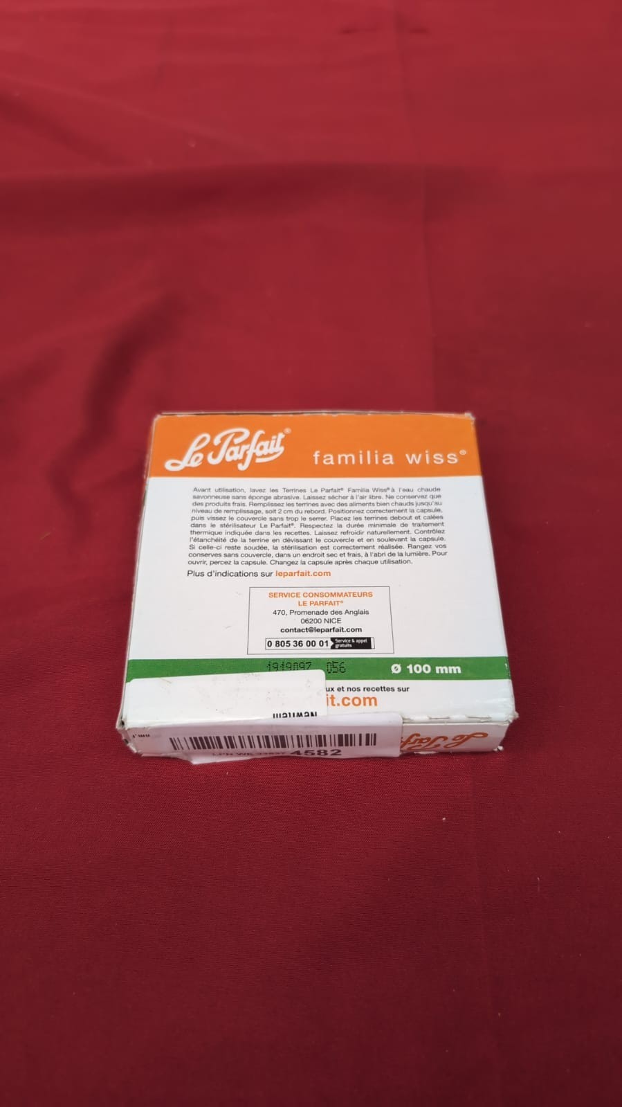 Box of 12 Familia Wiss Capsules - 100 mm - Green(Box damaged)