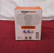 Amazon Basics Smart A60 Multicolor LED Light Bulb, E27 ,8W,2PACK ( box damaged)