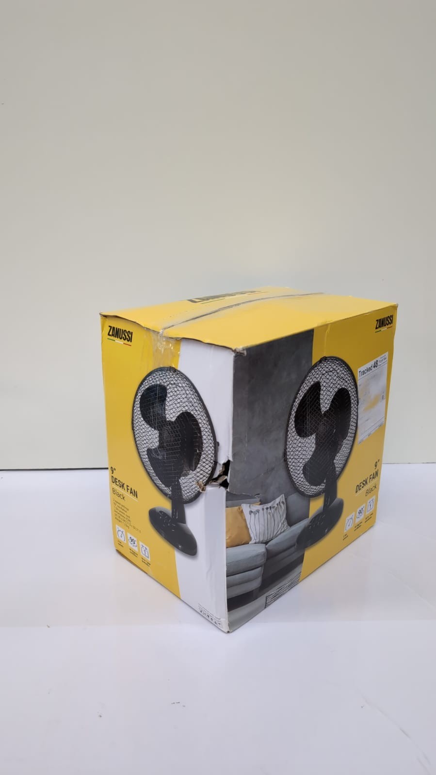 Zanussi 9" Inch, Portable Desk Fan, 2 Speed Settings, (BOX DAMAGED)
