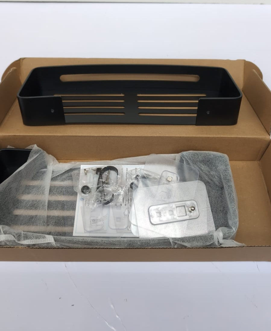 HNVNER Black Shower Caddy, 2 Pack, Adhesive Shower Shelf No Drilling with Hooks