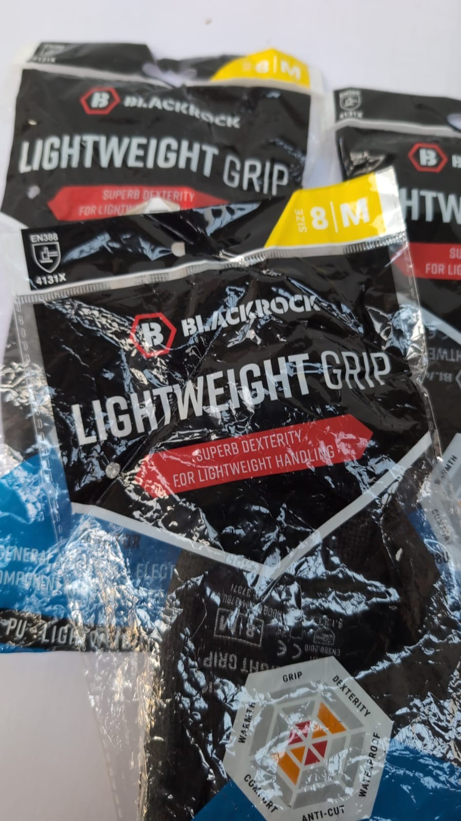 Blackrock PU Work Gloves, Unisex,for Work Grip 8/Medium,5 Pairs