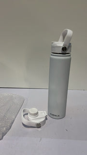 OMNIA Vacuum Insulated Stainless Steel Water Bottle, 2 Lids (Stone Grey, 750ML)