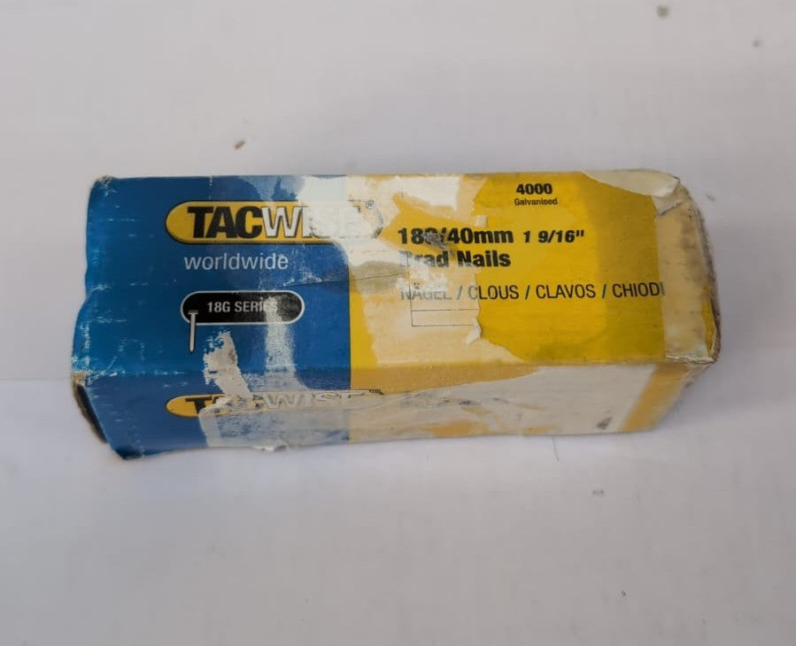 TACWISE 1714 Type 18G / 40 mm Galvanised Brad Nails, Silver,(PACK DAMAGED)