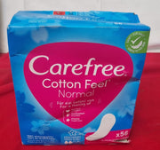 Carefree Cotton Feel Normal Panty Liners, 56 Count (box damages)