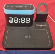 Wireless Charging Station-5 in 1 Wireless Charger Stand with Alarm Clock 7 Night