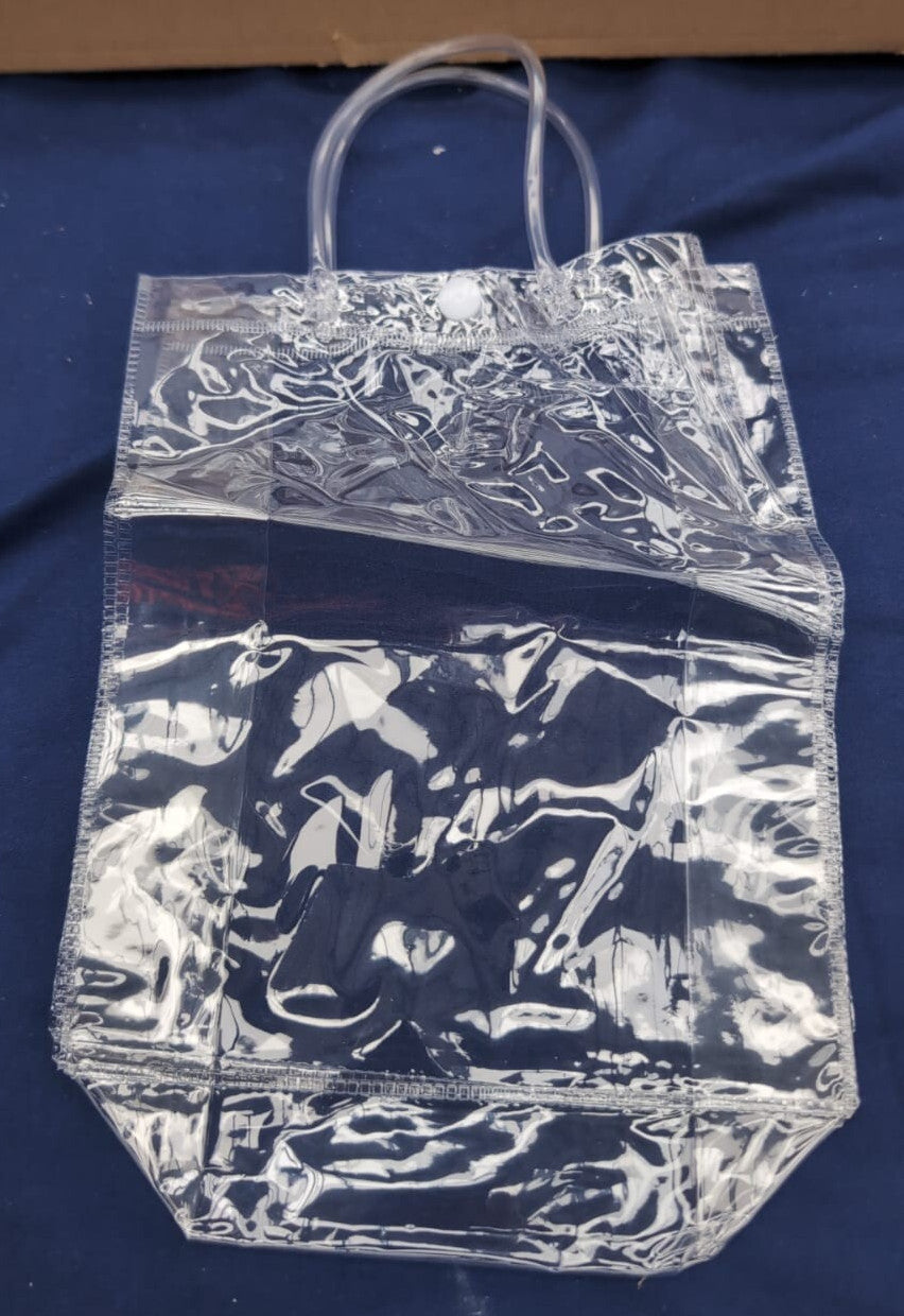 Practical Clear Tote Bag Exquisite Plastic PVC (25 pack - 22cm x 16cm)
