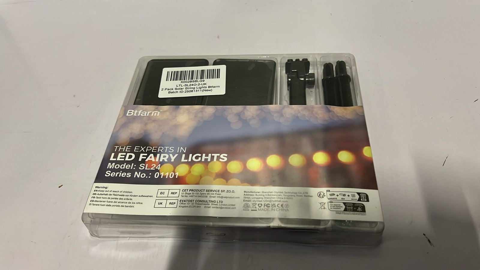 btfarm 2 Pack Solar String Lights Outdoor Garden Waterproof