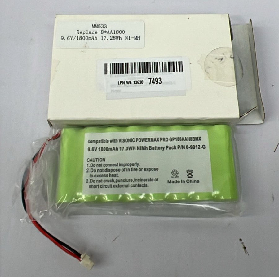 VISONIC POWERMAX PRO or POWERMAX COMPLETE (8x CELL) ALARM CONTROL PANEL 9.6V 180