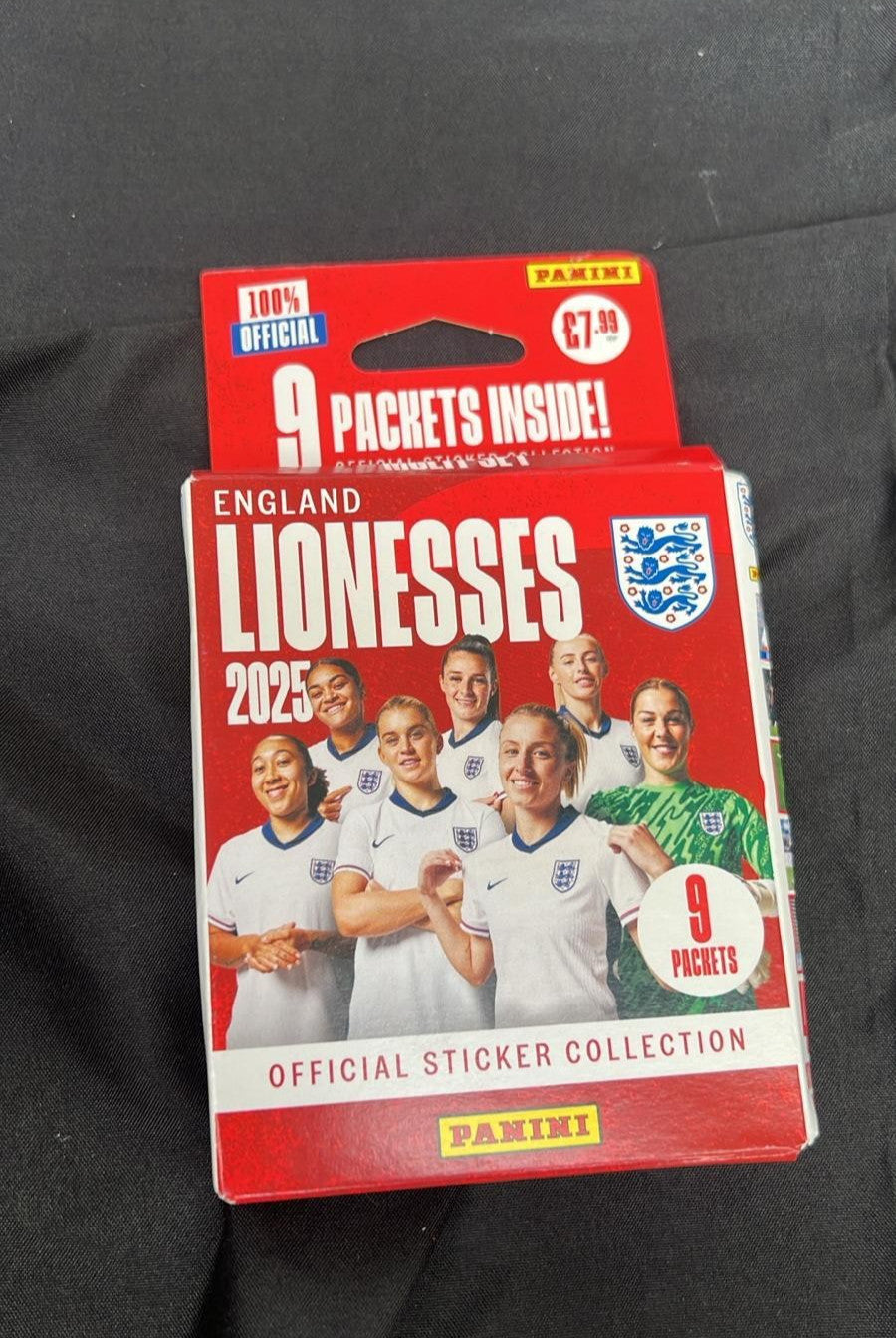 Panini England Lionesses 2025 Official Stickers Collection Multi-set: 9 packs