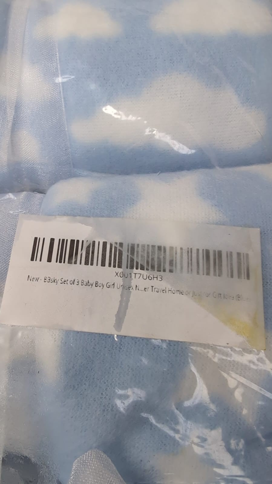 BBsky Set of 3  Unisex Newborn Super Soft Fleece Blankets, (packaging damaged)