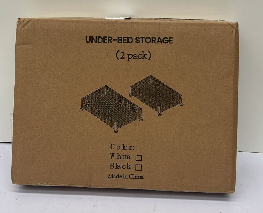 2 Pack Underbed Storage Bags Black
